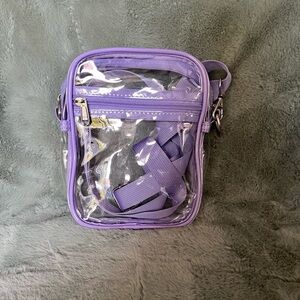 Clear Purple Crossbody Bag